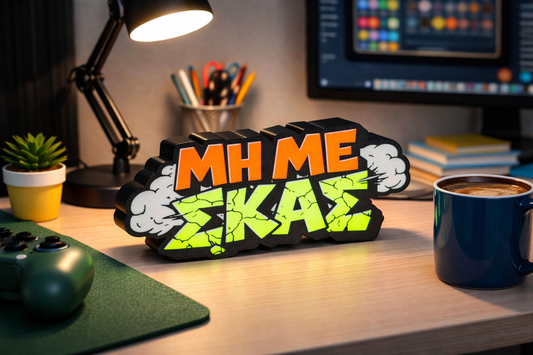 illuminated sign '' mi me skas''