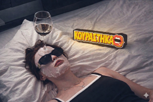 illuminated sign ''Kourastika''